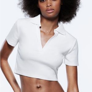 Zara Rib Polo Top